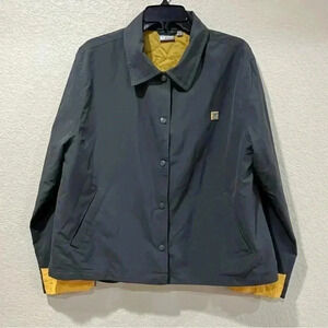 Roxy Active Quicksilver Lightweight Active Wear Jacket Wm Size XL Yellow Gray.